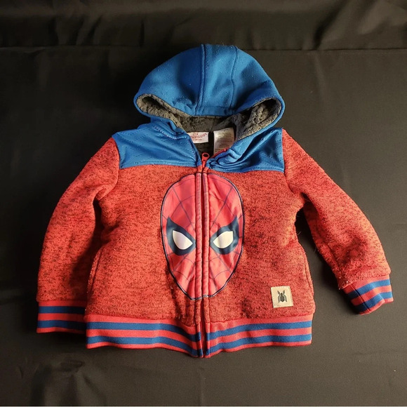 Marvel Other - Marvel Spiderman Sherpa Lined Full Zip Hoodie Boy’s 3T